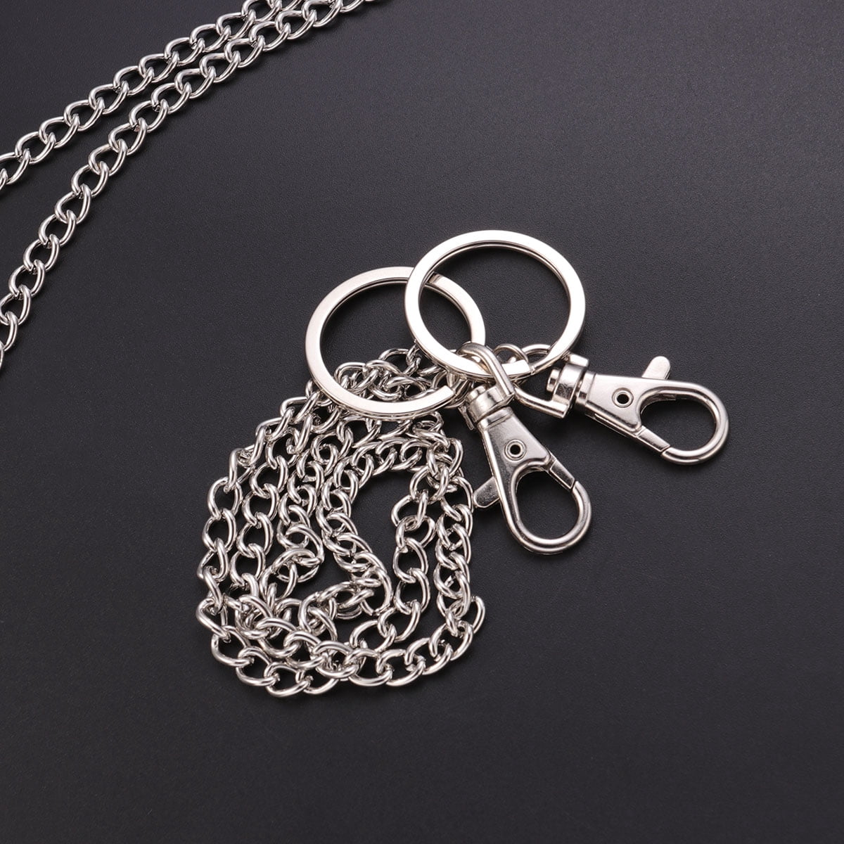 Xindojuz 2-Pack Silver Star Belt Chains - Adjustable Waist Chain For Jeans, Punk Hip Hop Goth Accessory For Women & Men