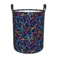 thumbnail image 1 of Balery Multicolor Bowling Cesta de ropa redonda con asas, impermeable, independiente, para ropa, juguetes, dormitorio y familia-Medium, 1 of 6