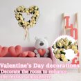 thumbnail image 4 of Heart Shaped Rose Wreath,14 in Pink Valentine’s Day Floral Wreath with Ribbons,Artificial Rose Flowers Wreaths,Heart-Shaped Garland Wreaths for Front Door,Valentine’s Day Wedding Decoration, 4 of 7