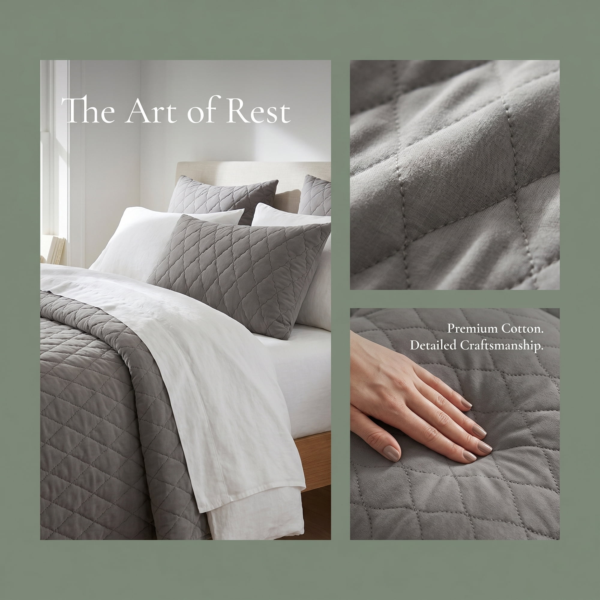 Unique Bargains Breathable Hypoallergenic Envelope Pillow Protectors Jumbo Dark Gray 20" x 28"