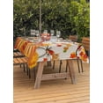 thumbnail image 2 of Outdoor Tablecloth with Umbrella Hole and Zipper, Orange Pumpkins Fall Rectangle Table Cloth 54x80 Inch Waterproof Tablecloth, Maple Leaf Thanksgiving Botanical Rustic Picnic Table Cover for Patio, 2 of 7