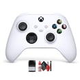 thumbnail image 1 of Microsoft Xbox White Controller Bundle with Rechargeable Batteries, Cleaning Kit, 1 of 6