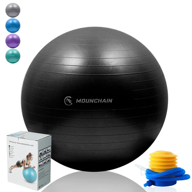 Ballon d'exercice de qualité professionnelle Balance Ball Chair Chaise de  yoga ergonomique de qualité supérieure avec ballon de yoga et chaise  ergonomique pour la maison et le bureau avec pompe à air 