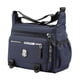 thumbnail image 3 of Bolso de hombro para hombre, bandolera, informal, con cremallera, múltiples bolsillos, bolso de mano Azul, 3 of 9