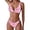 1-pink, variant on Women's 2 Piece Floral Print Swimsuit Triangle String High Cut Bikini Sets Bathing Suit