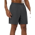 thumbnail image 2 of MIER Men's Quick-Dry Lightweight Training Running & Basketball Athletic Shorts, No Pockets, No Liner, Grey, L, 2 of 7