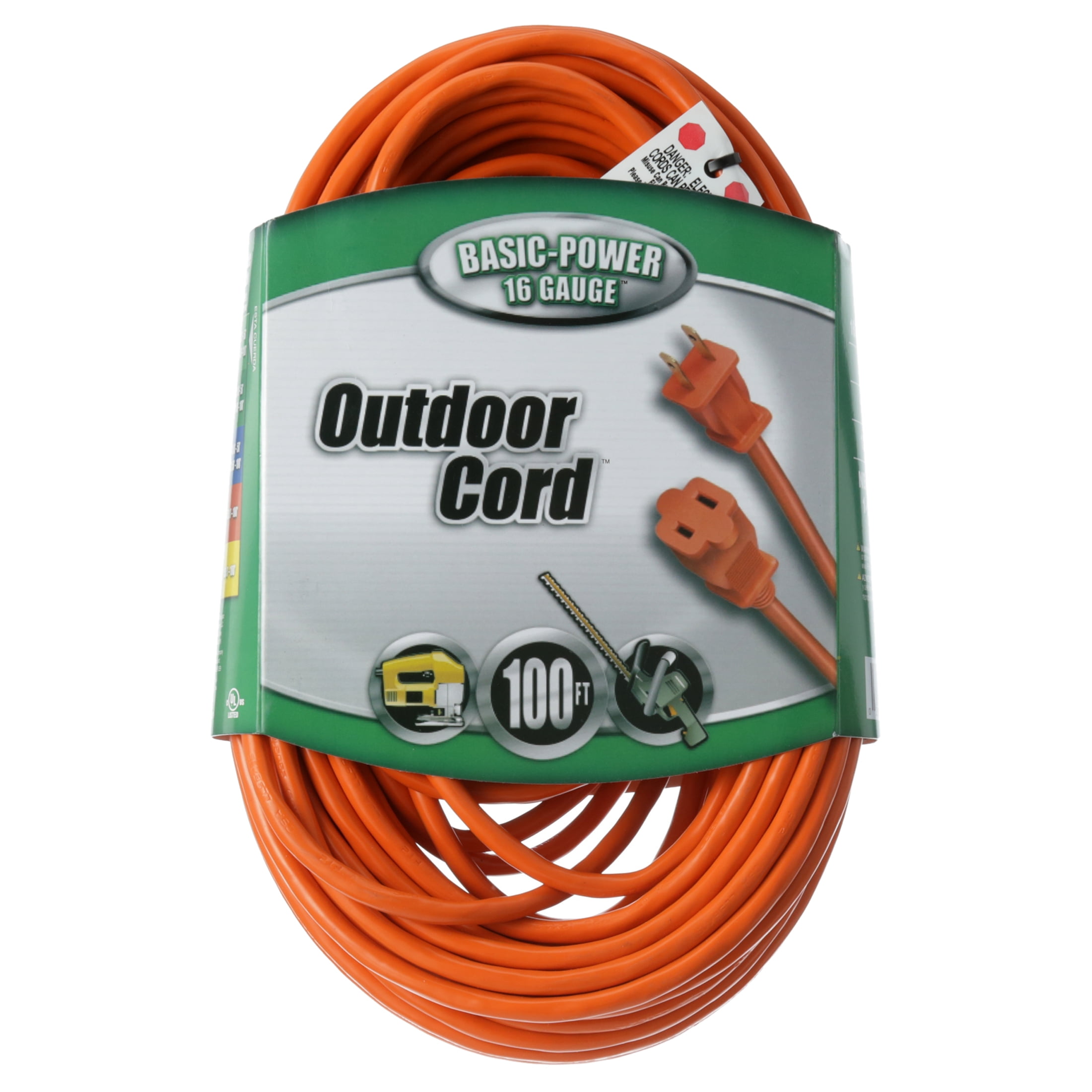 Southwire 22098803 16/2 Light-Duty 10-Amp SJTW General Purpose Extension Cord, 100-feet