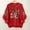 Red-N, variant on Women's Christmas Cat Print Crew Neck Sweatshirt, Polyester Casual Long Sleeve Pullover Top Red L