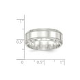thumbnail image 4 of White Sterling Silver Ring Band Wedding Beveled Standard, 4 of 4