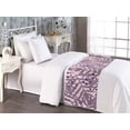 thumbnail image 2 of Tropical Bed Runner, Silhouettes of Repetitive Jungle Leaves with Dots Abstract Ornament, Decorative Accent Bedding Scarf for Hotels Homes & Guest Rooms, Twin, Mauve Taupe and Pale Rose, by Ambesonne, 2 of 3
