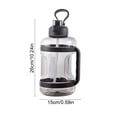 thumbnail image 3 of Zmeidao Sports Water Bottle, Clear Water Bottle with Straw, Portable Drinking Bottle Ideal for Sports, Gym, and Fitness, 84OZ, 3 of 6