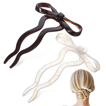Pawsdot hair bows for women girls Hairpin Acetate for Women in Formal 2 Pcs
