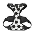 thumbnail image 2 of No Pull Dog Harness For X-Large Dogs Easy Walk Dog Vest Adjustable Collars Harnesses & Leashes Set Breathable Oxford Outdoor Walking Safety Reflective Strip Classic Football Black And White Theme, 2 of 9