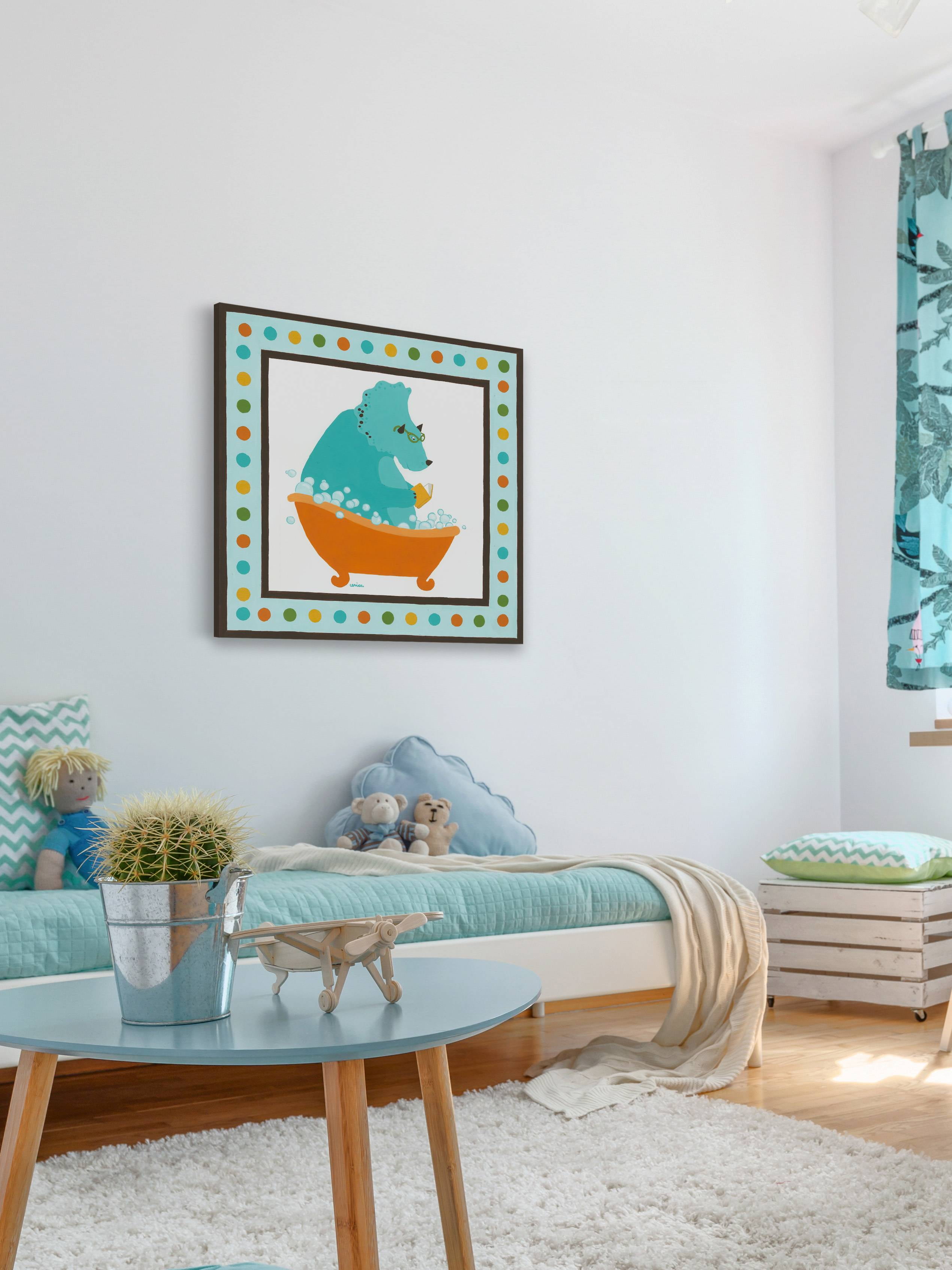 Marmont Hill Rub-a-dub Dino III Canvas Wall Art