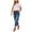 Dark Blue, variant on OJSFQUFP Women’s Floral Print Wide Leg Cropped Jeans High Waisted Faux Casual Pants