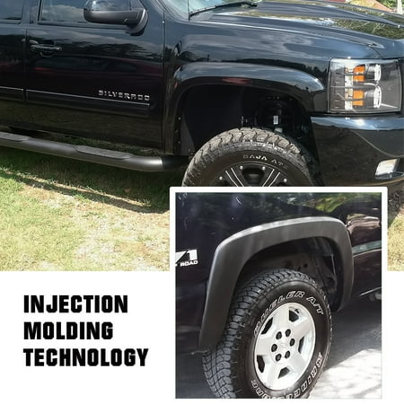 Injection Molding - Injection Moulding OE Style Impact-resistance Polypropylene Fender Flares Custom Fit 2007-2013 Chevrolet Silverado / 2014 2500HD/3500HD (Standard Bed 6.5ft & Long Bed 8ft)