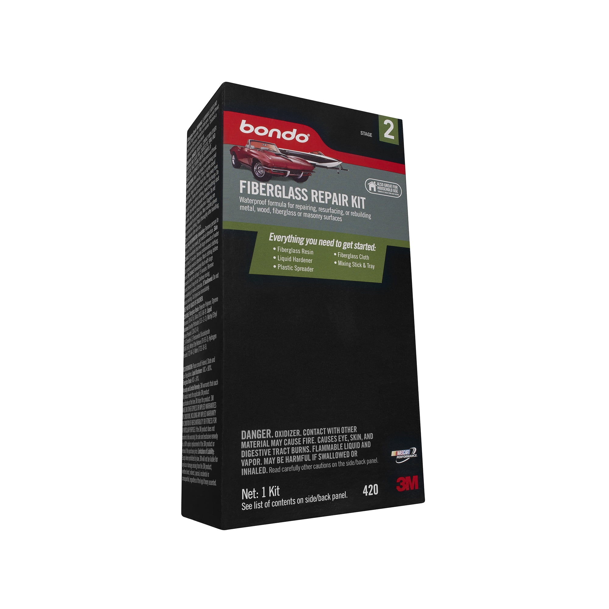 Bondo Fiberglass Resin Repair Kit 00420 0 45 Pint