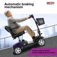 thumbnail image 2 of 4 Wheel Mobility Scooters for Senior, Outdoor Travel Electric Wheel Chair Scooter with Detachable Basket, Adults Mobility Scooters with Control Panel, Max Speed 4.97mph, 300lbs, Purple, SS188, 2 of 8