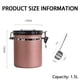 thumbnail image 2 of Contenedor de café hermético de acero inoxidable de bronce de 1,5 l con seguimiento de fecha para café, contenedor hermético sellado al vacío, tarro de café de 1500 ml, contenedor de posos de café,, 2 of 5