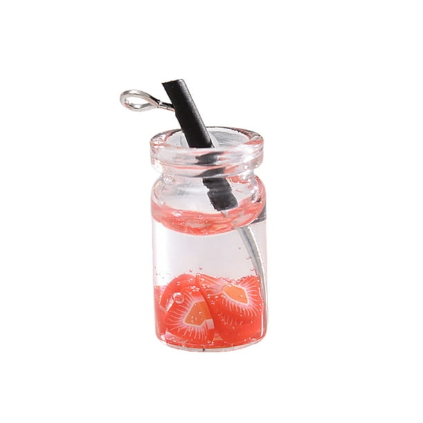 Billuyoard Llavero Decoraciones Llavero Etiqueta Llavero Llavero Botellas Colgante Fresa Mujer Accesorio Multifuncional Llavero Artesanía Blanco11*14mm Billuyoard HA061535-02