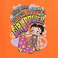 thumbnail image 5 of Wild Bobby Betty Boop Peace, Love and Girl Power Betty Boop Unisex Hoodie Sweatshirt, Orange, 3X-Large, 5 of 5