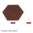 thumbnail image 3 of Unique Bargains Panneau d'Affichage Mural Hexagonal Autocollant, Rouge Brun 4 Pcs, 3 of 5