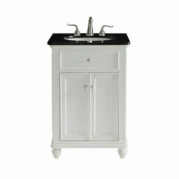 19 in. Single Bathroom Vanity in Antique White - 24 x 35 x 21 in.
