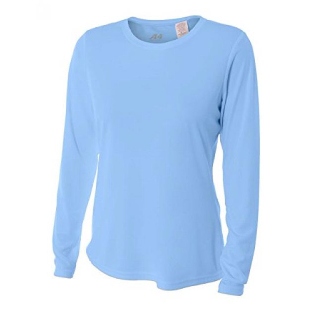 women's light blue long sleeve t shirt