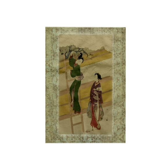 3dRose, Japanese Ladies On Vintage Oriental Background, 15x22 Hand Towel