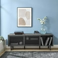 thumbnail image 2 of Media TV Stand Console Table, Dark Grey Gray, Wood, Metal, Industrial Living Room Lounge Cafe Lobby Hospitality Restaurant, Modern Contemporary HB34580, 2 of 10