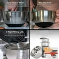 thumbnail image 2 of Priority Chef Premium Mixing Bowls with Airtight Lids Set, Stainless Steel Mixing Bowl Set, Black, 2 of 8