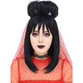 thumbnail image 1 of wonima44 Ruina Black Wig for Bride Lydia Costume Women Medium Length Black Wig with Buns Cute Soft Wigs for Scary Halloween Costume Women R037BK, 1 of 1