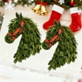 thumbnail image 6 of 2pcs Christmas Wreaths, Horse Head Wreath, Equestrian Door Decor, Handmade Front Door Decoration, All-Season Display, Elegant Home Accent, Ideal Gift for Enthusiasts, 6 of 9