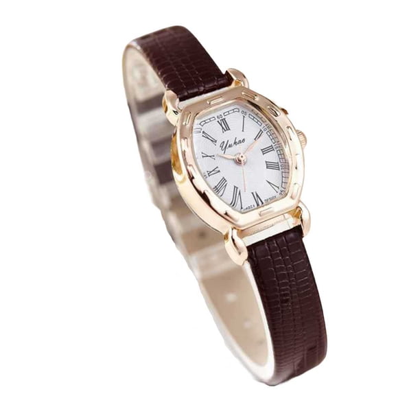Reloj Mini de Cuarzo Qarigey para Mujer y Niña Color Café