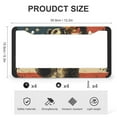 thumbnail image 3 of 2 PCS Happy Camper Bear with American Flag License Plate Frames American Flag Customized Decor Car Tag Stainless Aluminum 2 Round Holes for Women Men US Vehicles Standard, 3 of 6