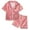 Red, variant on cfhntfmh Lounge Sets for Boys Girls Comfy Short Sleeve Buttons down Shirts Soft Wide Leg Shorts Homewear Striped Outfits