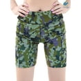 thumbnail image 3 of Deago Women's High Waist Workout Yoga Pants Running Compression Shorts Tummy Control with Side Pockets (Camouflage, M), 3 of 8