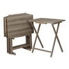 Mainstays 5pc XL Oversized Tray Table Set, Rustic Grey