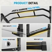 Compact Power Rack for Small Spaces, 1200 lbs Heavy Duty Steel Cage with Safety Pins, Essential for Squats, Bench Presses, Pull-ups Black