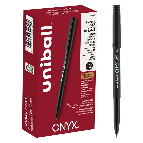 Uni-Ball, SAN60040, Onyx Rollerball Pens, 12 / Dozen