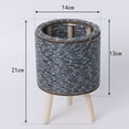 thumbnail image 2 of Rattan flower pot triangle bracket living room desktop plant storage container, 2 of 8