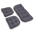thumbnail image 1 of U-Shaped Twill Tufted Settee Cushion Set (Set Of 3), 1 of 3