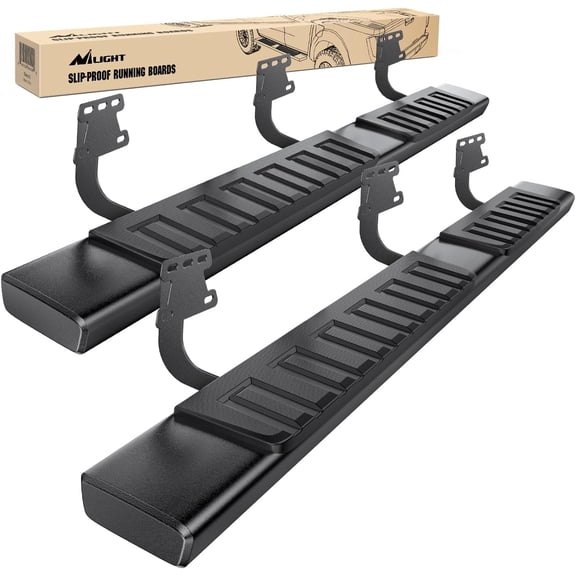 Nilight Running Boards for 2019-2025 Dodge Ram 1500 Quad/Extended Cab New Body Style 6 Inch Side Step Nerf Bars Stainless Steel Black