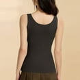 thumbnail image 6 of Einccm Womens Built-in Bra Thermal Tank Top Heated Warm Camisole Round Neck Fitted Undershirt with Chest Padding Soft Breathable Winter Base Layer for Casual Daily Wear, 6 of 7