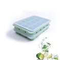 thumbnail image 1 of Juego de 2 bandejas para cubitos de hielo Tvmania de silicona con tapa, 15 cubos, 1 of 6
