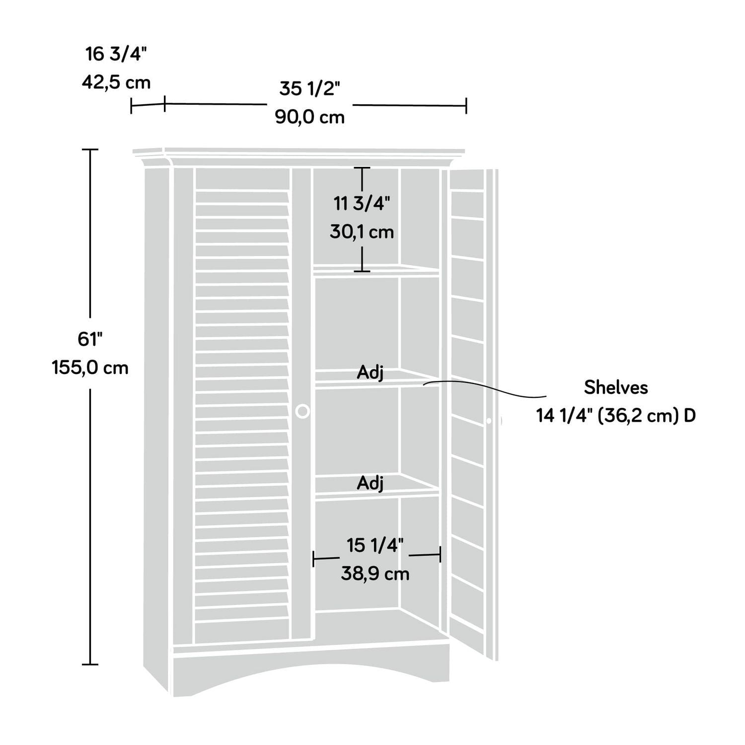 Sauder® La Collection Harbor View Meuble de Rangement