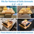 thumbnail image 6 of OldPAPA Home Bamboo Couch Arm Table for Living Room Couches, Foldable Couch Tray with 360° Phone Holder, Tv Tray Side Tables for Small Spaces, 11.8*8.6inch, 6 of 8