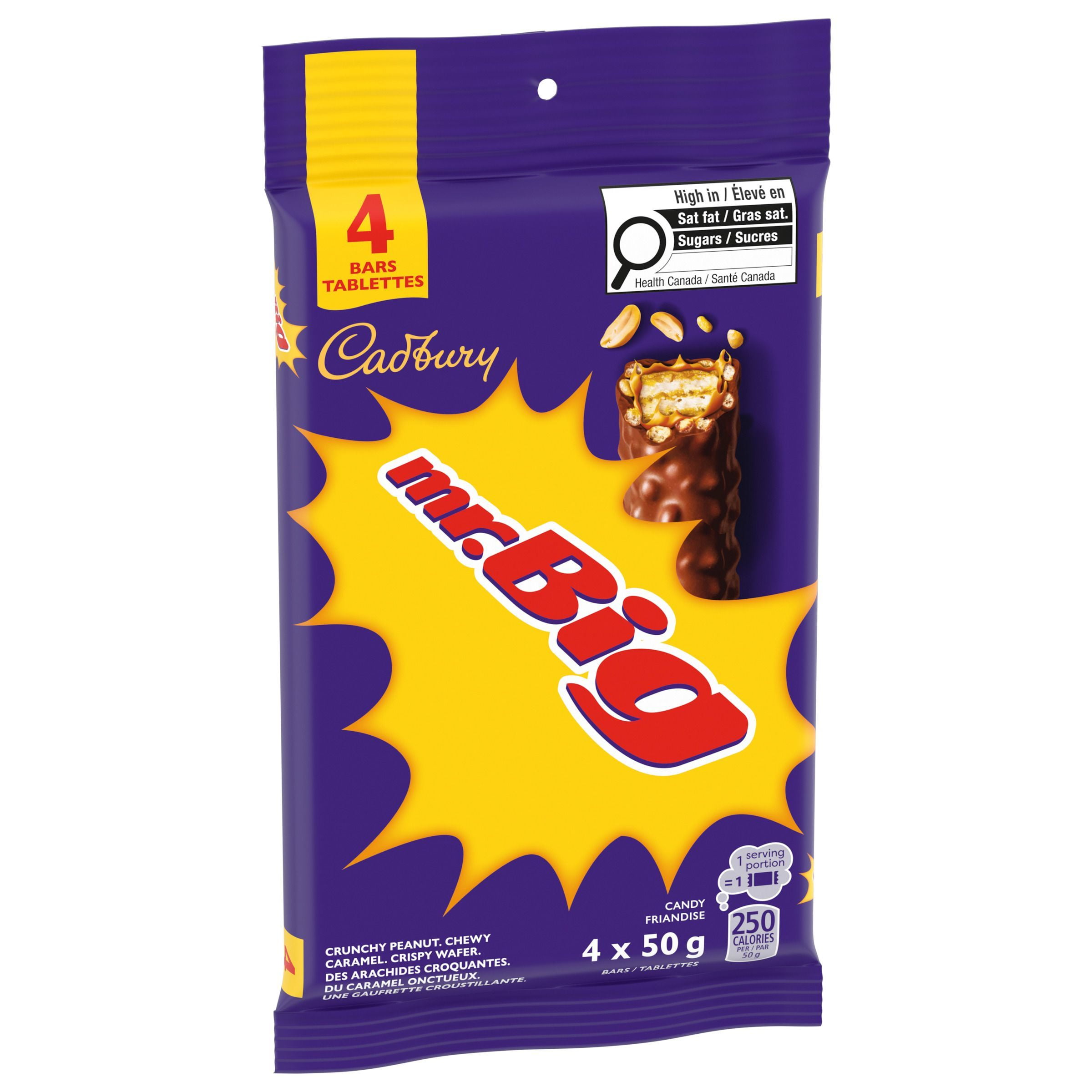 CADBURY MR. BIG Chocolatey Candy Bars, Sweet Treat, Multipack 4 pack, 200 g