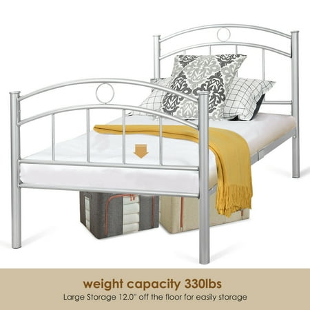 83 X42 X35 Twin Size Metal Bed Frame, Metal Twin Bed Frame Canada