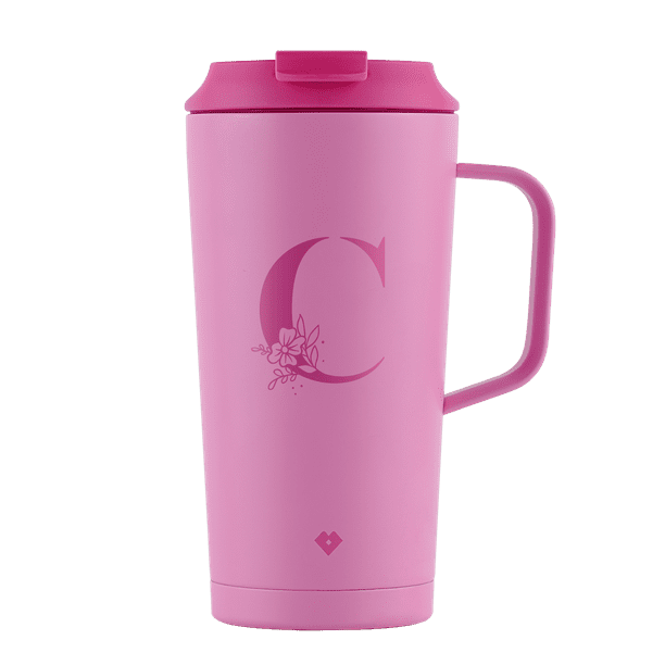 Termo de café LuckyLy iniciales Nelly rosa Letra C 500ML